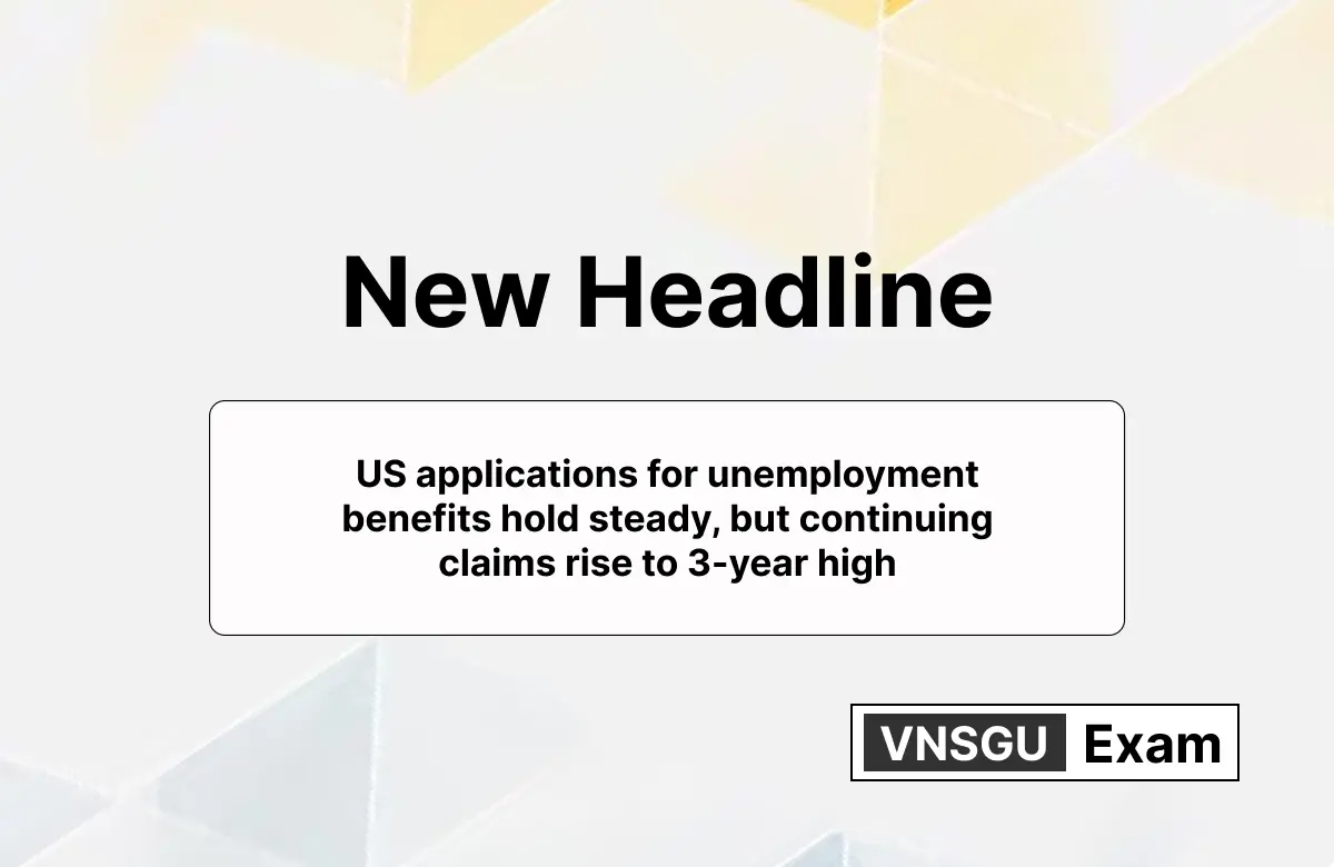 US applications for unemployment benefits hold steady, but continuing claims rise to 3-year high